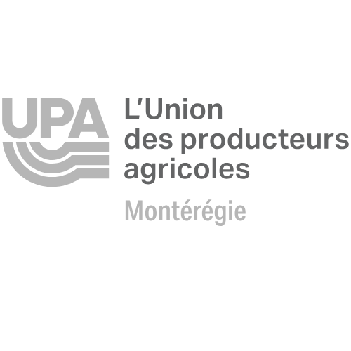 Logo de l'Union des Producteurs Agricoles de la Montérégie - Entreprise ayant fait appel aux services de Marie-Andrée Roy, experte en approches collaboratives